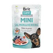 Brit Care Mini Salmon & Herring Fillets in Gravy for Sterilised Dogs