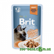 Brit Premium Cat Pouch with Turkey Fillets in Gravy