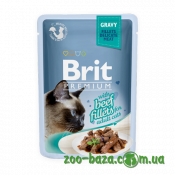 Brit Premium Cat Pouch with Beef Fillets in Gravy